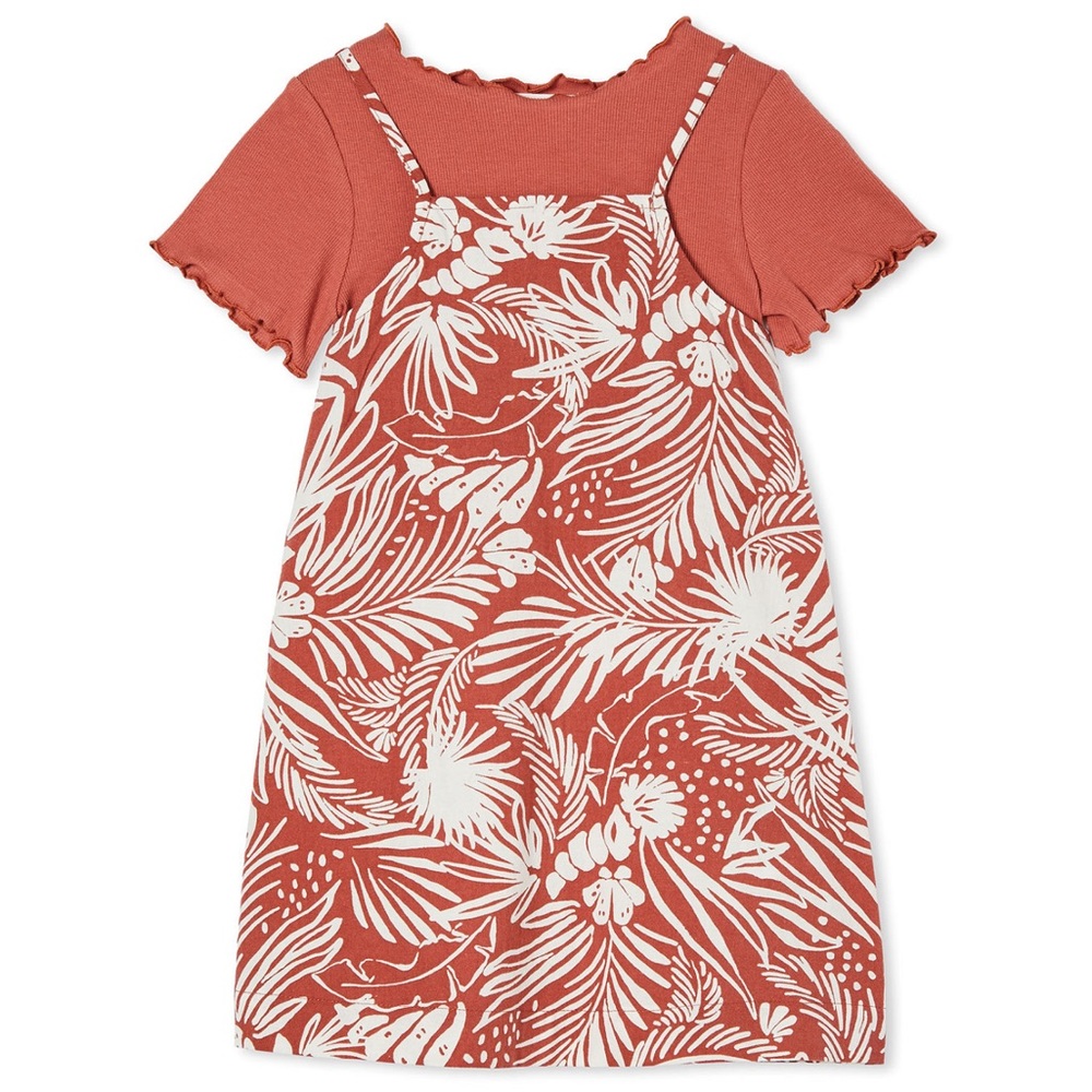 COTTON ON Big Girls 2-Piece Set Winona Short Sleeve Dress Sz 13-14